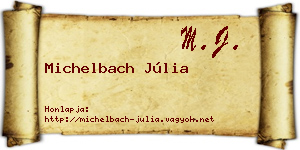 Michelbach Júlia névjegykártya