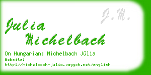 julia michelbach business card